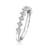 RS Pure by Ross-Simons 0.15 ct. t.w. Diamond Square-Pattern Ring in Sterling Silver - 3 of 4