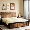 Wooden Platform Bed Frame, MDF & Iron Construction with Metal Slats, 700 lb Capacity, No Box Spring Needed - 3 of 4