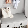 Vynxaria Hall Trees: Gray 3-in-1 Entryway Organizer with Drawers and Padded Bench - 3 of 4