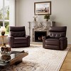GustoWave 26.77'' W Rocker Swivel Recliner Chair, Faux PU Leather Large Manual Recliner Lazy Sofa with 1.5X Sponge, up to 400 lbs - 3 of 4