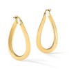 Black Bow Jewelry Twisted Oval Hoop Earrings in 14k Yellow Gold, 38mm (1 1/2 Inch) - 3 of 4