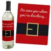 Big Dot of Happiness Funny Jolly Santa Claus - Christmas Party Decorations for Women and Men - Wine Bottle Label Stickers - Set of 4 - 2 of 4