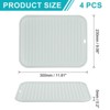 Unique Bargains Silicone Heat Resistant Non-Slip Durable Dish Drying Mat - 2 of 4
