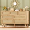 USIKEY 47.2''Wide 7 Drawer Dresser for Bedroom, Rattan Dresser Chest of Drawers - 2 of 4
