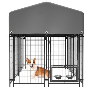 Mlmh & Kngwa 50.8"W Dog Kennel Outdoor with Roof - 1 of 4