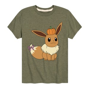 Boys' - Pokémon - Eevee Halloween Pumpkin Short Sleeve Graphic T-Shirt - 1 of 4