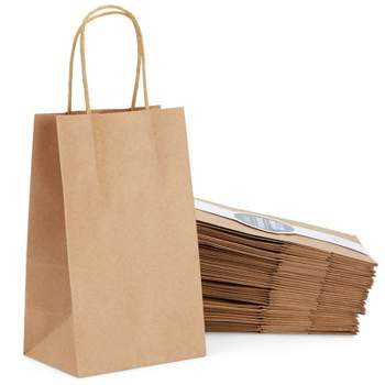 20Pcs Small Gift Bags Colored Kraft Paper Bags with Handles Large Craft  Totes in Bulk for Boutiques Small Business Retail Stores