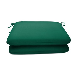 Casual Cushion Solid Sunbrella Fabric 2-Piece Indoor/Outdoor Seat Pad Cushion - 1 of 4