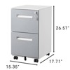 TIRAMISUBEST 2 Drawer Mobile Locking File Cabinet - Grey Mobile File Cabinet - 4 of 4