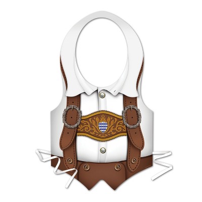 Beistle Pkgd Plastic Oktoberfest Vest, (3/Pkg) Multicolored