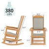 Fortune Candy 1 Person HIPS Rocking Chair with Textilene Backrest and Seat, Weight Capacity 380 lbs - 4 of 4