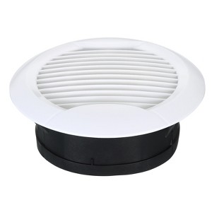 Unique Bargains ABS Plastic Adjustable Round with Screen Bathroom Office Air Vent Cover - 1 of 4