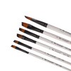 Unique Bargains for Acrylic Wooden Handle with Nylon Bristles Black White 6 Pcs - 3 of 3