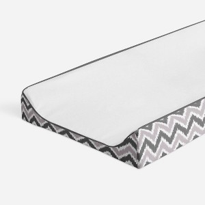 Bacati - MixNMatch Gray White Changing Pad Cover - 1 of 4