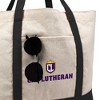 California Lutheran University Kingmens and Regals Primary Logo Canvas Tote Bag With External Pocket, Reusable Shoulder Bag for Shopping, School, - 2 of 4