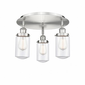 Dover - 3 Light Flush Mount In Art Deco Style-10 Inches Tall and 16.25 Inches Wide - 1 of 1