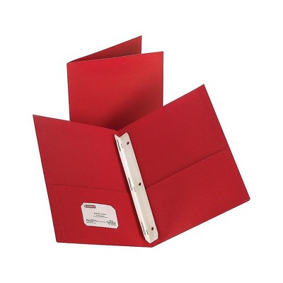Staples 2-Pocket Folder with Fasteners Red 13390EE