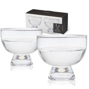 Viski Crystal Mezcal Glasses Set of 2 - Premium Crystal Clear Glass, Stemless Mezcal Cocktail Glasses, Liquor Glass Gift Set - 8 oz, Clear - 1 of 4