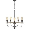 Cal Lighting 60W X 5 Sion Metal Chandelier - 2 of 3