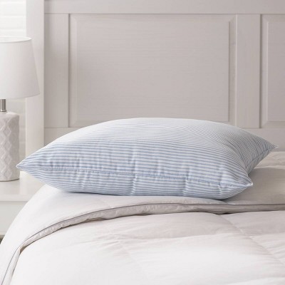 Blue Stripe Hypoallergenic Polyester Bed Pillow Set