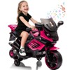 Jojoka 6V Kids Electric Motorcycle, Ride On Bike with Training Wheels, Headlight, Horn, Music, Battery Powered Toy for Toddlers - 3 of 4