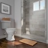 Non-Slip Eco-Friendly Wooden Slatted Bath Rug Brown - Hastings Home - 3 of 4