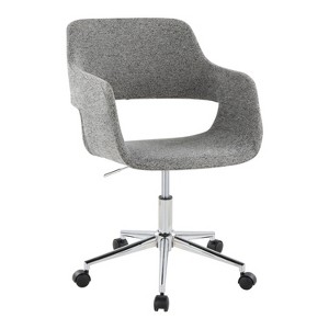 TiramisuBest Contemporary Grey Fabric Task Chair: Adjustable Height, Swivel, Cushioned, Chrome Base (Indoor, 250 lbs Limit, Assembly Required) - 1 of 4