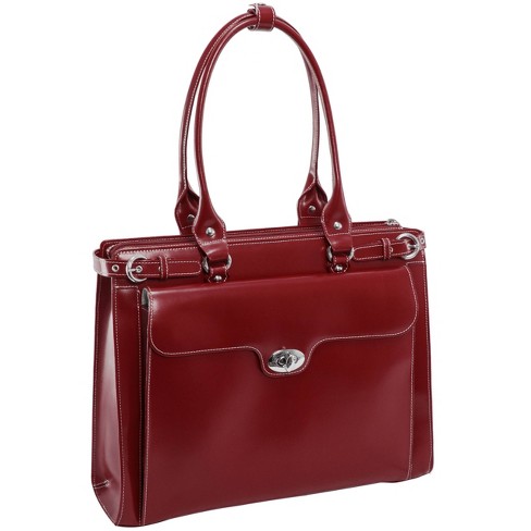 Red Leather Tote 