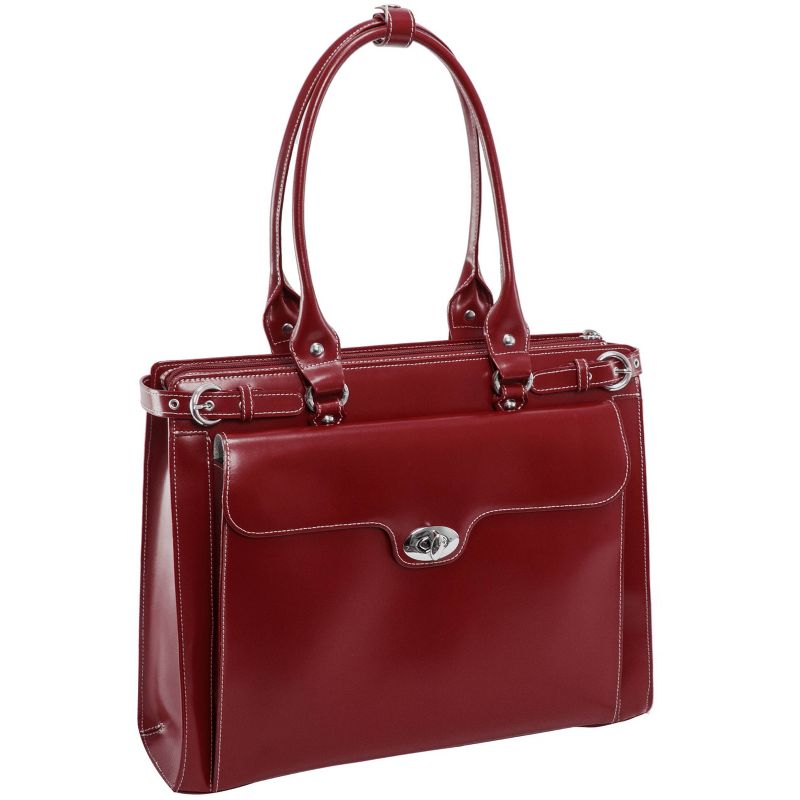 McKlein Winnetka 1  Leather Ladies&#39; Laptop Handbag - Red, 1 of 7