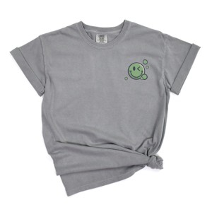 S.W.Smiley Boba - Women's Garment Dyed Graphic T-Shirt - 1 of 4