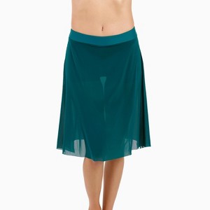 Calypsa Women's 3in1 Swim Skirt With Attached Shorts - 1 of 4