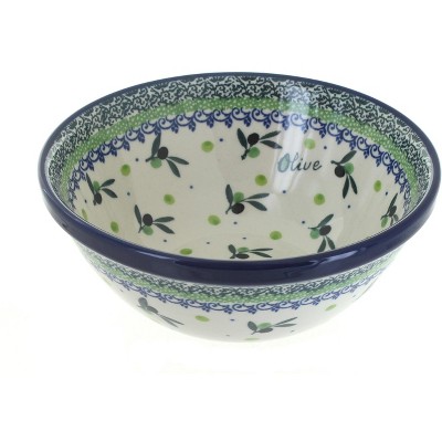 Blue Rose Polish Pottery Mission Olive Cereal Bowl