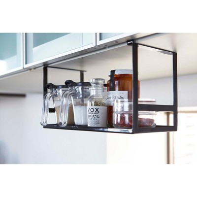 Black Steel Under Shelf Spice Rack and Organizer