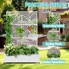TOAOTBNBO Metal Raised Garden Bed with Diagonal Geometric Pattern，Outdoor Planter Box with Wheels, Modern Privacy Screen for Garden and Patio - 4 of 4