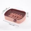 Unique Bargains Wall Mounted Soap Dish 5.04"x3.66"x1.18" 1 Pc - 4 of 4
