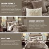 24 Pcs Essentials RIAB Faux Silk Bedding Set, Luxury Lavish Tufted Detailed Comforter for All Season, Solid Royal Style Traditional Prime Cozy Bed Set - 3 of 4