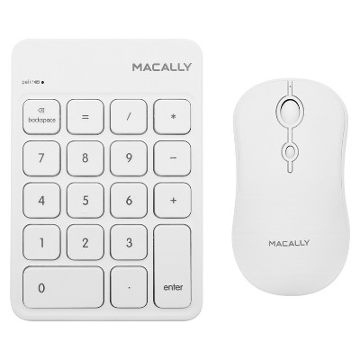 Macally Wireless Rechargeable Bluetooth Keypad + Mouse Combo