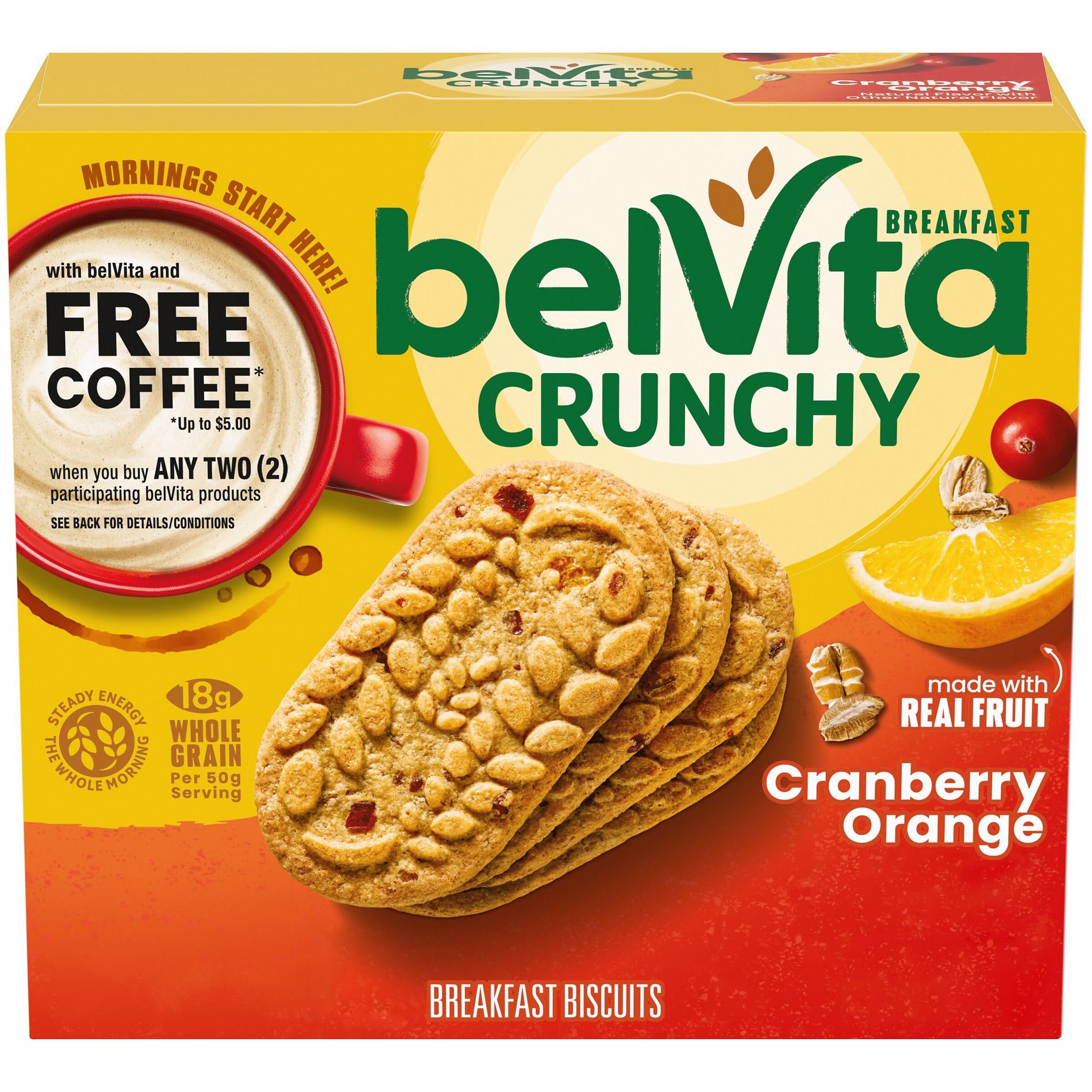 BelVita Cranberry Orange Breakfast Biscuits - 8.8oz/5pk