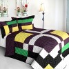 Slickblue 3 PC Quilt Set Full/Queen, Machine Washable, Quilt & 2 Shams, Plus Pattern Patchwork in 5 Colors - 2 of 4