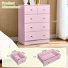 Karl Home 5-Drawer Dresser for Bedroom and Chest of Drawers with Sturdy Construction Wood Storage Organizer for Closet pink - 2 of 4