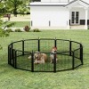 LAOTIES Foldable Dog Playpen,12 Panel Metal Pet Exercise Pen for Small Dogs,Indoor Outdoor Portable Pet Enclosure - 2 of 4