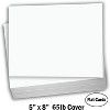 Hamilco Blank Index Cards 5 x 8 Card Stock 65lb Cover White Cardstock Paper - 100 Pack - 2 of 4