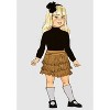 Boho Glam Rib Knit Top and Tan Fringe Suede Shorts Mia Belle Girls - 3 of 4