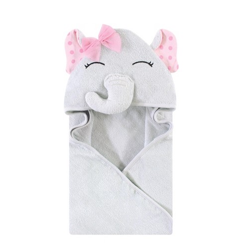 Hudson Baby Cotton Animal Face Hooded Towel, Bee - Hudson