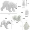 TEMI 12-Piece Polar Animal Figurines Set, Includes Polar Bear and Emperor Penguin Families for Party Favors - 4 of 4