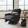 Hilario Fall 30.31''Wide Genuine Leather Swivel Rocker Recliner  Deal of the day | ARTFUL LIVING DESIGN - 4 of 4