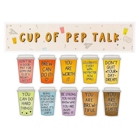 Cup Of Pep Talk Bulletin Board Kit - Callie Danielle : Target