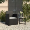 vidaXL Modern Patio Armchair: Weather-Resistant Black Poly Rattan with Cushion - image 2 of 4