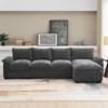 FONTOI Sofas, Reversible Sofa Couch with Side Storage Pockets, L-shaped Sofa with Double Seat Cushions, for Living Room Office, Gray, 118"*33"*55" - 2 of 4