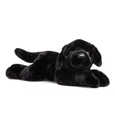 Black labrador deals stuffed animal